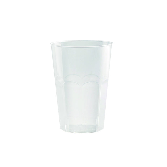 Vaso facetado de PP reutilizable Optimal 340ml A108mm - 450Uds