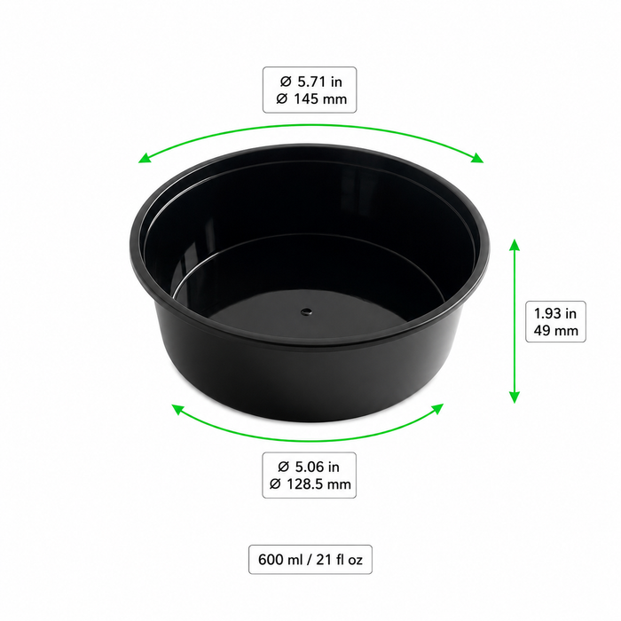 Cuenco de PP inyectado H49mm 600ml - 500Uds