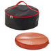 Funda redonda negra para pizza reutilizable y almuerzo bento D370mm A150mm - 5Uds