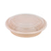 Cuenco reutilizable PP injectado beige con tapa transparente 700ml Ø182mm A51mm - 150Uds