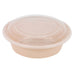 Cuenco reutilizable PP injectado beige con tapa transparente 980ml Ø182mm A67mm - 150Uds