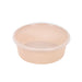 Cuenco reutilizable PP injectado beige con tapa transparente 300ml Ø120mm A41mm - 250Uds