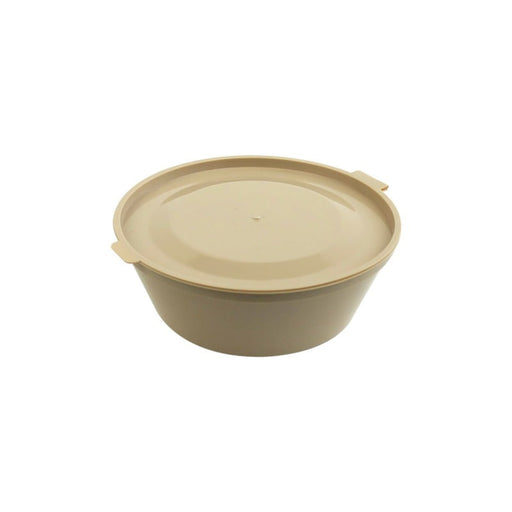 Cuenco reutilizable PP injectado beige con tapa transparente tapa 180ml Ø102mm A36mm - 1000Uds