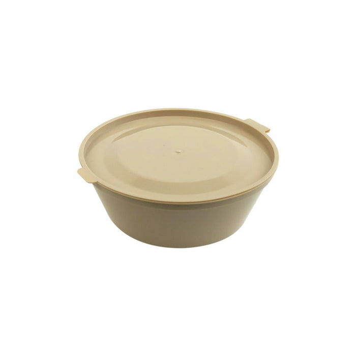Cuenco reutilizable PP injectado beige con tapa transparente tapa 180ml Ø102mm A36mm - 1000Uds