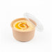 Cuenco reutilizable PP injectado beige con tapa transparente 225ml Ø98mm A49mm - 250Uds