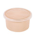 Cuenco reutilizable PP injectado beige con tapa transparente 225ml Ø98mm A49mm - 250Uds