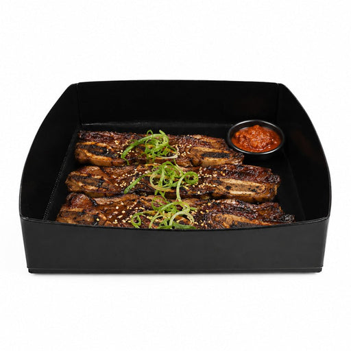 Sólida cesta de barbacoa con borde 279x279mm H13mm - 2Uds