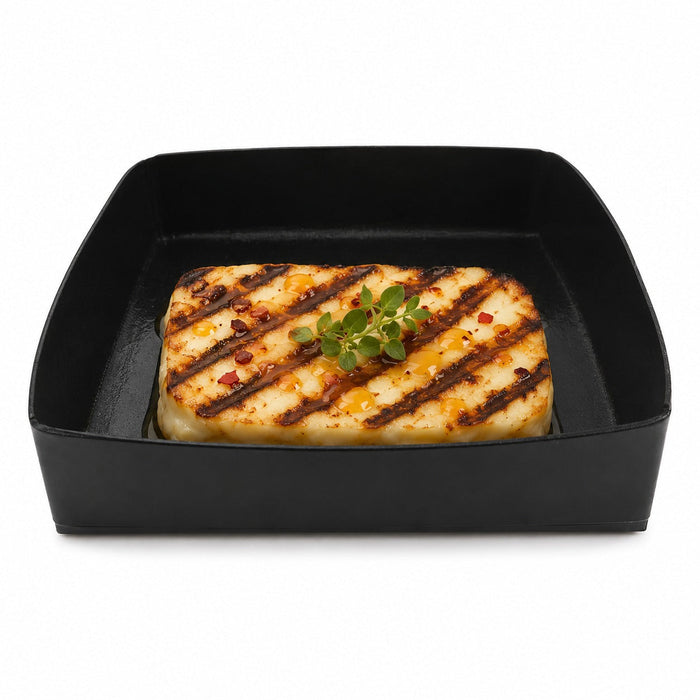 Sólida cesta de barbacoa con borde 140x140mm H30mm - 2Uds