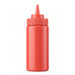 Exprimidor suave rojo 1 punta, plástico sin BPA H185mm 230ml - 6Uds