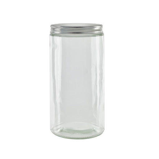 Combo tarro de Cristal BOKOJAR redondo con tapa de aluminio 750ml Ø88mm A139mm - 30Uds