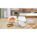 Combo bol Cook Show de vidrio opal + tapa PP 1140ml - 12Uds