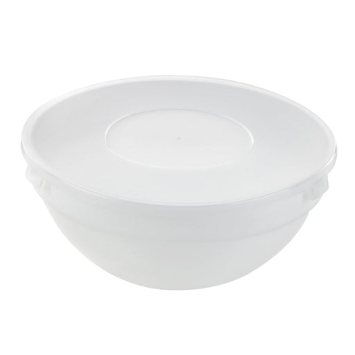 Combo bol Cook Show de vidrio opal + tapa PP 1140ml - 12Uds
