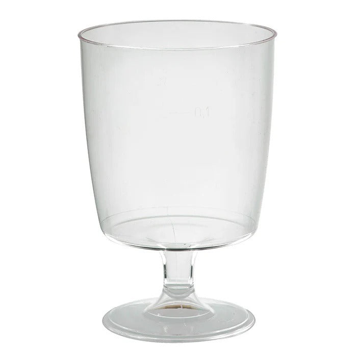 Vaso para vino de plástico transparente reutilizable en PS 150ml A100mm - 300Uds