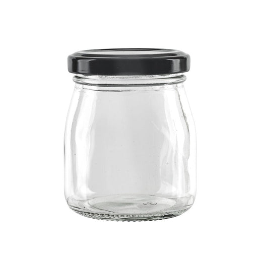 Combo tarro de Cristal BOKOJAR para pudding con tapa de hierro negra 150ml A80mm - 120Uds
