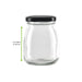BOKOJAR TARRO DE CRISTAL PARA PUDDING CON TAPÓN DE HIERRO NEGRO H91mm 200ml - 30Uds