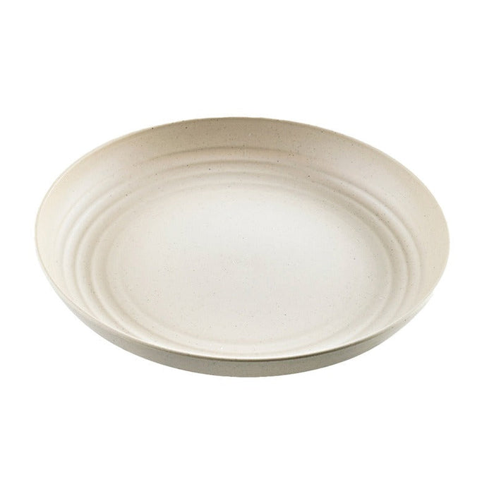 Plato Reutilizable Huskly Beige Ø220mm A30mm - 48Uds
