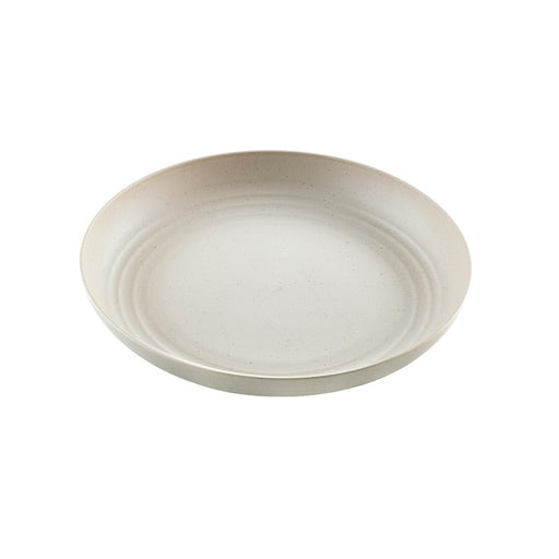 Plato Reutilizable Huskly Beige Ø250mm A30mm - 48Uds
