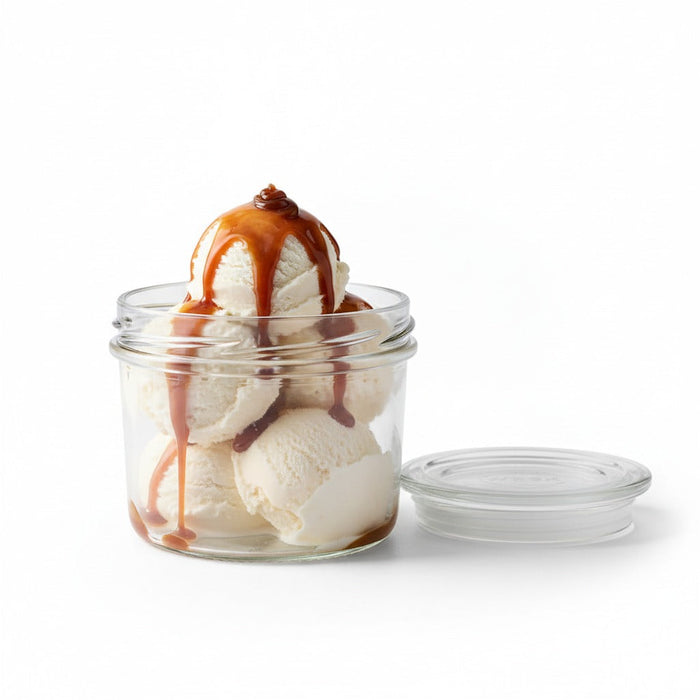 Combo bote de cristal con tapa de cristal WECK 80ml A60mm - 12Uds