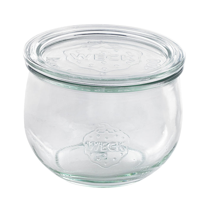 Combo bote de cristal con tapa de cristal WECK 480ml A85mm - 6Uds