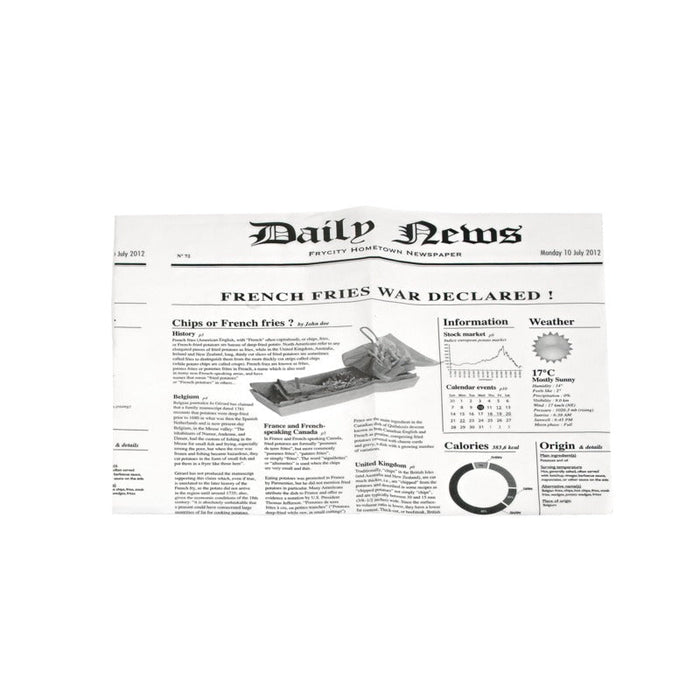 Papel antigrasa diseño periódico 270x350mm - 1000Uds