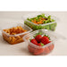 Envase rectangular PLA transparente con tapa bisagra 370ml 126x117mm A56mm - 700Uds