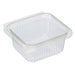 Envase rectangular PLA transparente con tapa bisagra 370ml 126x117mm A56mm - 700Uds