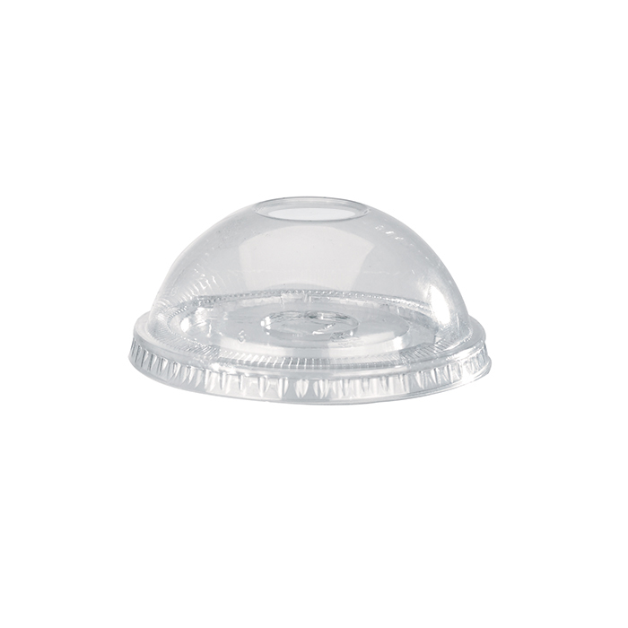 Tapa cúpula transparente de plástico con agujero H45mm