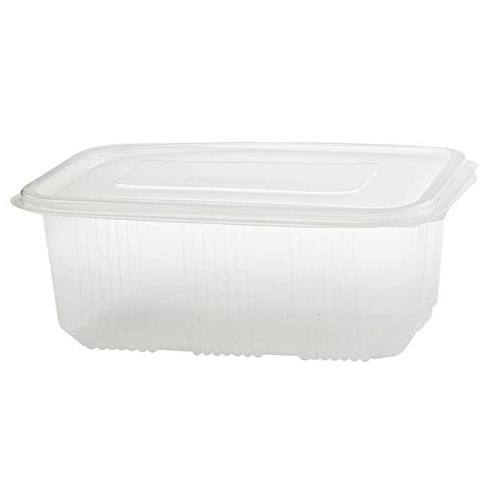 Bandeja con tapa bisagra PP microondable 1000ml 169x119mm A58mm - 400Uds