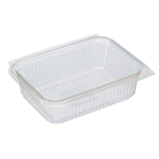 Envase rectangular PLA transparente con tapa bisagra 750ml 188x143mm A52mm - 400Uds
