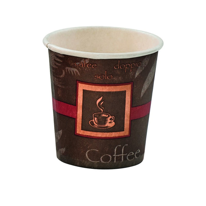 Vaso de cartón marrón decoración Pasión H60mm 120ml