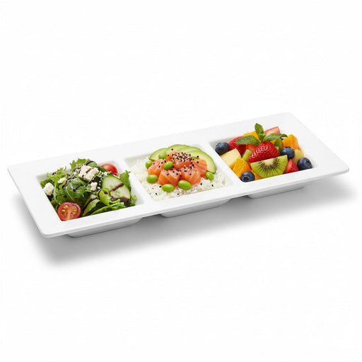 Plato de pulpa 3 compartimentos Tapas 260x110mm - 48Uds