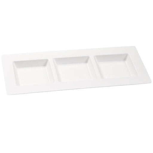 Plato de pulpa 3 compartimentos Tapas 260x110mm - 48Uds
