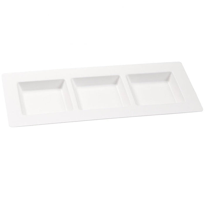 Plato de pulpa 3 compartimentos Tapas 260x110mm - 48Uds
