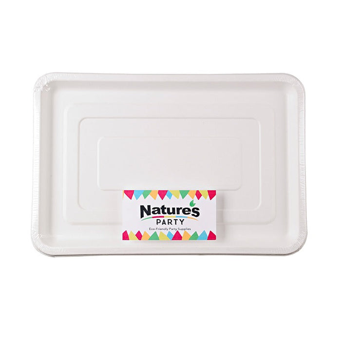 Bandeja catering rectangular de pulpa 455x305mm - 24Uds