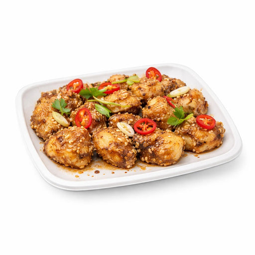 Bandeja catering cuadrada de pulpa 304x304mm A25mm - 24Uds
