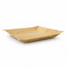 Plato cuadrado de hoja de palma 270x270mm - 24Uds
