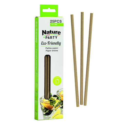 Pajita de papel kraft A197mm - 300Uds