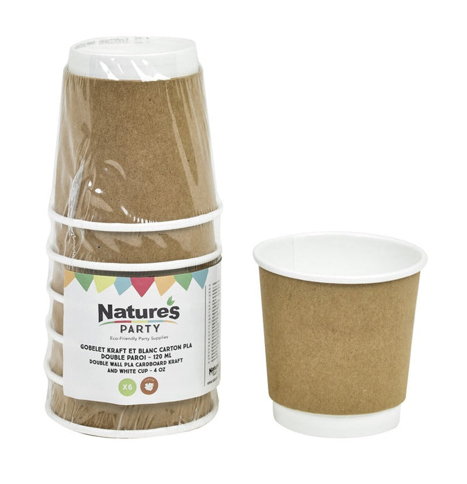 Vaso de cartón estampado y PLA doble capa 120ml A60mm - 300Uds