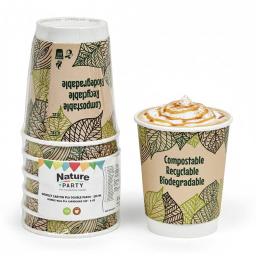 Vaso de cartón estampado y PLA doble capa 230ml A90mm - 300Uds