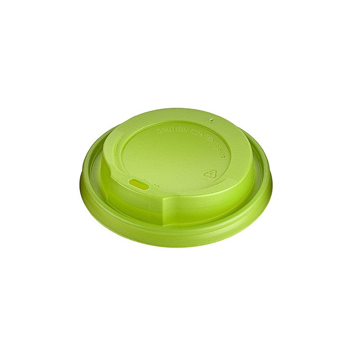 Tapa cúpula verde de PS con pico vertedor Ø90mm - 1000Uds