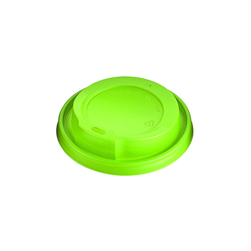 Tapa cúpula verde de PS con pico vertedor Ø90mm - 1000Uds
