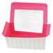 Caja de carton para cupcakes con inserto rosa (para 2 piezas) 175x85mm A85mm - 100Uds