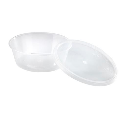 Caja transparente redonda PP + tapa 500ml Ø120mm A64mm - 500Uds