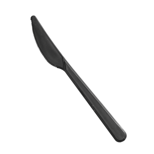 Cuchillo negro en PS LUX 180mm - 1000Uds