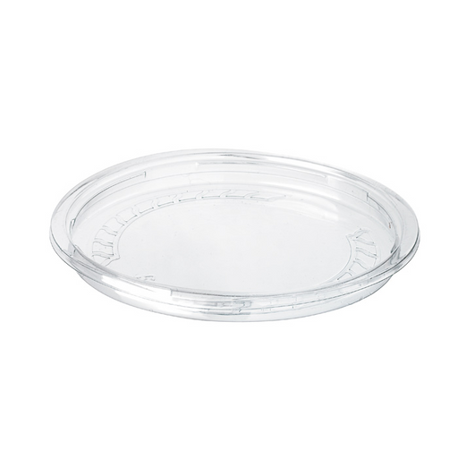 Tapa plana transparente PET Ø117mm - 500Uds