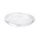 Tapa plana transparente PET Ø117mm - 500Uds