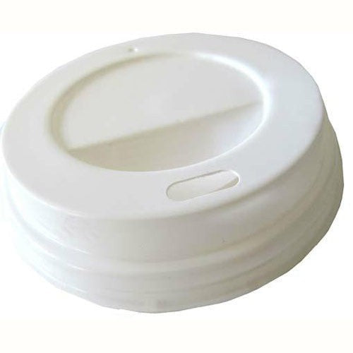 Tapa cúpula blanca de PS con pico vertedor Ø75mm A20mm - 1000Uds