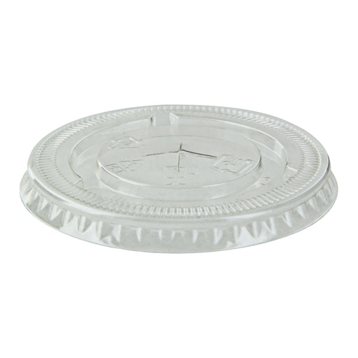 Tapa plana transparente PET con apertura en cruz para 210GK253 Ø74mm - 1000Uds