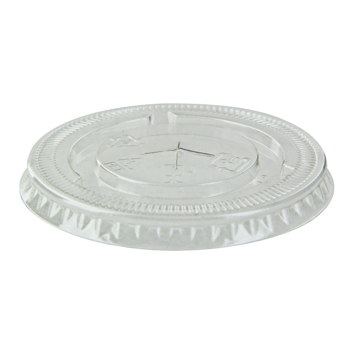 Tapa plana transparente PET con apertura en cruz para 210GK253 Ø74mm - 1000Uds