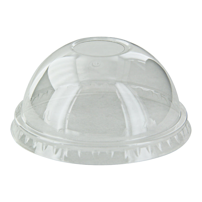 Tapa PET transparente cúpula con agujero Ø74mm - 1000Uds